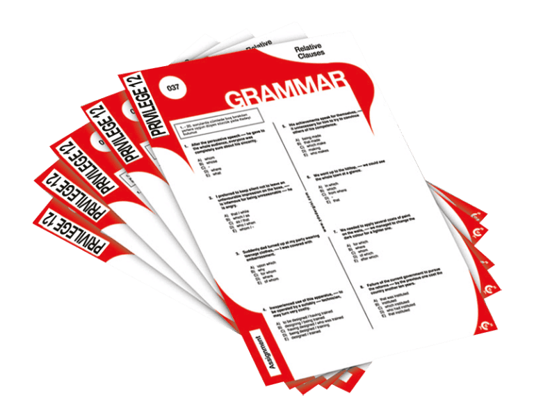 Grammar Worksheets – Privilege Grade 12