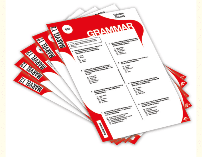 Grammar Worksheets – Marvel Grade 12