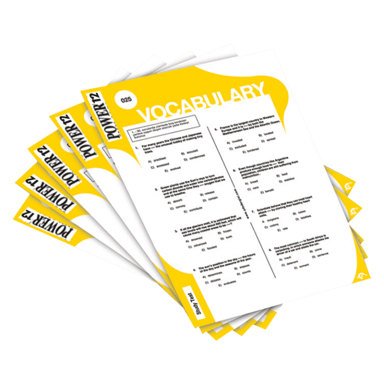 Vocabulary Worksheets – Power Grade 12