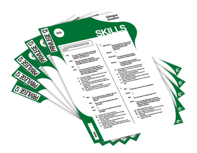 Skills Worksheets – Privilege Grade 12